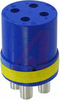 connector comp,insert only,size 22,blueinsul,4 #8 solder cup socket contact - 70141388 - Allied Electronics, Inc.