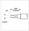 Metcal Smartheat Soldering Tip PHT-751355 - Chisel Tip - 0.394 in Tip Length - 0.1 in Tip Width - PHT-751355 - R. S. Hughes Company, Inc.