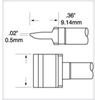 Metcal Smartheat Rework Cartridge SMTC-161 - Blade Tip - 0.36 in Tip Length - 0.62 in Tip Width - 0.02 in Thick - SMTC-161 - R. S. Hughes Company, Inc.