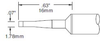 Metcal Smartheat Soldering Cartridge SSC-742A - Chisel Tip - 0.63 in Tip Length - 0.07 in Tip Width - SSC-742A - R. S. Hughes Company, Inc.