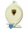 Allen Tel Flush Modular Jack for Round Openings (6P6C) -- AT625F-6 - Image
