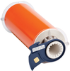 Brady B-595 Orange Vinyl Thermal Transfer Continuous Thermal Transfer Printer Label Roll - 8 in Width - 50 ft Length - 13556 - 754473-13556 - R. S. Hughes Company, Inc.