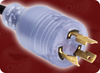 LOCKING NEMA L6-20P JAPAN CLEAR to IEC-60320-C19 RIGHT ANGLE CLEAR HOME // Power Cords // International Power Cords // Japan/Taiwan Power Cords - 1990.240 - Quail Electronics