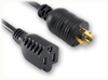 LOCKING NEMA L5-15P to NEMA 5-15R HOME // Power Cords // High Voltage Power Cords // Locking Blade Power Cords -- 1800.084 - Image