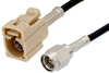 SMA Male to Beige FAKRA Jack Cable 36 Inch Length Using PE-C100-LSZH Coax - PE39347I-36 - Pasternack