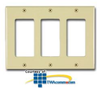 Allen Tel Three Gang Wall Plate - AT60-3 - TelephoneStuff.com
