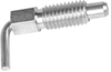 Stubby L-Handle Retractable Spring Plunger / Non-Locking / Zinc Chromate Steel: 1/2-13 Thread without Locking Element - 54362X - Te-Co, Inc.