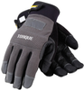 PIP Maximum Safety 120-4500 Black/White Large Cotton/Nylon/Polyester/Polyurethane/Spandex/Synthetic Leather Mechanic's Gloves - Foam/PVC/Silicone Palm & Over Knuckles Coating - 616314-69451 -- 616314-69451