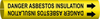 Brady Bradysnap-On B-915 Black on Yellow Plastic Snap-On Pipe Marker - 1 1/4 in Character Height - Printed Msg = DANGER ASBESTOS INSULATION with Right Arrow - 4045-D - 754476-41417 - R. S. Hughes Company, Inc.