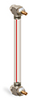Nylon Liquid Level Gage with Shut-Off, 8” Centerline, Back Mount 1/2”-20 with Nuts - B3642-30800BB1W - Oil-Rite Corp.