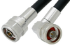 N Male to N Male Right Angle Cable 48 Inch Length Using PE-C400 Coax - PE37946-48 - Pasternack