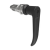 Quarter-Turn Cam Latch, 8 mm Hex Tool Access, L-Handle, Without Cam, Sealed, Zinc Alloy, Powder Coat, Black - E5-9A-1015-UU4 - Southco