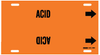 Brady B-915 Black on Orange Plastic Strap-On Pipe Marker - 2 1/2 in Character Height - Printed Msg = ACID - 4289-G - 754473-66668 - R. S. Hughes Company, Inc.