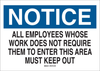 Brady B-555 Aluminum Rectangle White Restricted Area / No Trespassing Sign - 14 in Width x 10 in Height - 40696 - 754476-40696 - R. S. Hughes Company, Inc.