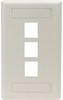 3-Port Office White Single-Gang Keystone Wallplate - WP468 - Black Box
