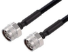 Low PIM N Male to N Male Cable 1/4 inch Superflexible Coax in 60 Inch - FMCA2253-60 - Fairview Microwave Inc.