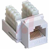 Jack, Keystone; White; For CAT 6 cable - 70121208 - Allied Electronics, Inc.