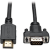 HDMI to VGA Active Converter Cable, HDMI to Low-Profile HD15 (M/M), 1920 x 1200/1080p @ 60 Hz, 6 ft. -- P566-006-VGA - Image