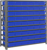 Open Shelving, 7Shelves, 54Bins, Blue; Shelving Unit Type Quantum Storage - 44AC8782 - Newark, An Avnet Company