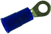 Terminal, Ring Tongue, #6, Crimp, Blue; Stud Size - Metric 3M - 82H1180 - Newark, An Avnet Company