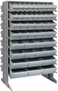 2 Side Sloped Rack, 16Shelves, 88Bin/gry; Shelving Unit Type Quantum Storage - 44AC6398 - Newark, An Avnet Company