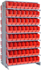 2 Side Sloped Rack, 16Shelves/128Bin/red; Shelving Unit Type Quantum Storage - 44AC6376 - Newark, An Avnet Company