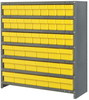 Closed Shelving, 7Shelves, 45Bins, Yel; Shelving Unit Type Quantum Storage - 44AC4619 - Newark, An Avnet Company