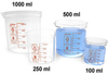 Plastic Beakers, PMP Square Ratio Beakers w/ Red Graduations - 522095-0100 - SKS Science Products