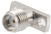 SMA Female (Jack) Connector Field Replaceable 2 Hole Flange (Panel Mount) 0.015 inch Pin, .400 inch Hole Spacing with Metal Contact Ring - FMCN1630 - Fairview Microwave Inc.