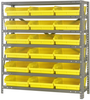 Open Shelving, 7Shelves, 18Bins, Yellow; Shelving Unit Type Quantum Storage - 44AC8926 - Newark, An Avnet Company