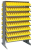 2 Side Sloped Rack, 16Shelves/192Bin/yel; Shelving Unit Type Quantum Storage - 44AC6320 - Newark, An Avnet Company