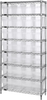 Open Wire Shelving, 8Shelves, 28Bin, Clr; Shelving Unit Type Quantum Storage - 42AC8224 - Newark, An Avnet Company