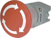 SWITCH, E-STOP ACTUATOR, RED PLASTIC MUSHROOM CAP, WHITE ARROWS - 70029351 - Allied Electronics, Inc.