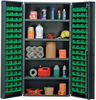 Bin Cabinet, Steel, 96Bins, Green, 800Lb; No. Of Bins Quantum Storage - 44AC6944 - Newark, An Avnet Company