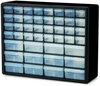 Akro-Mils Black Powder Coated Steel Non-Stackable Bin Cabinet - 6 3/8 in Overall Length - 20 in Width - 15 13/16 in Height - 12, 32 Drawer - Lockable - 10144 - 10144 - R. S. Hughes Company, Inc.