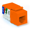 MILESTEK KEYSTONE RJ11 110 JACK ORANGE -- 60-08190 - Image