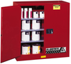 Justrite Sure-Grip EX 40 gal Red Hazardous Material Storage Cabinet - 43 in Width - 44 in Height - 697841-11338 - 697841-11338 - R. S. Hughes Company, Inc.