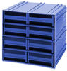 Interlocking Cabinet, 8Drawer, Blu; No. Of Drawers Quantum Storage - 44AC6106 - Newark, An Avnet Company