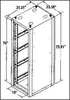 Cabinet Rack, 19In, 23.58In, 40U; Cabinet Type Bud Industries -- 83F3353