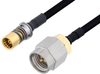 Snap-On BMA Jack to SMA Male Cable 60 Inch Length Using PE-SR402FLJ Coax - PE3C4908-60 - Pasternack