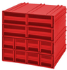 Interlocking Cabinet, 12Drawer, Red; No. Of Drawers Quantum Storage - 44AC6101 - Newark, An Avnet Company