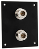 Universal Rack Mount Sub-Panel with 2 N-Type 50 Ohm Couplers installed - REF00279 - MilesTek Corporation
