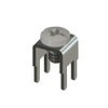 Vertical Screw Terminal w/ Screw-Assembled,Whie - 7701-4 - Keystone Electronics Corp.