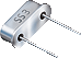 Full Metal Pin Quartz Crystal -- SS3 (11.3mm x 4.7mm) - Image