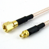MMCX Plug (Male) to SMC Plug (Male) Cable RG-316 Coax Up To 3 GHz, 1.35 VSWR in 60 Inch - FMC0918315-60 - Fairview Microwave Inc.