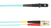 10m (32.8ft) LCMTRJ Aqua OM1 MM Fiber Patch Cable INDR Zip OFNP -- FOCMP62-010M-LCMT-AQ - Image