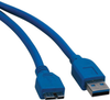 USB 3.0 SuperSpeed Device Cable (A to Micro-B M/M), 3-ft. -- U326-003 - Image