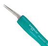 Excelta Two Star Ergonomic Utility Tweezers 5A-SA-PI-ET - Stainless Steel Offset Tapered Ultra Fine Point Tip - 5 in Length - EXCELTA 5A-SA-PI-ET - R. S. Hughes Company, Inc.