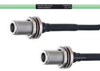 Temperature Conditioned Low Loss N Female Bulkhead to N Female Bulkhead Cable LL160 Coax in 8 Inch - FMHR0222-8 - Fairview Microwave Inc.