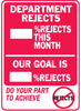 Brady B-450 Polyethylene Rectangle Red Safety Record Sign - 20 in Width x 28 in Height - 57621 - 754476-57621 - R. S. Hughes Company, Inc.